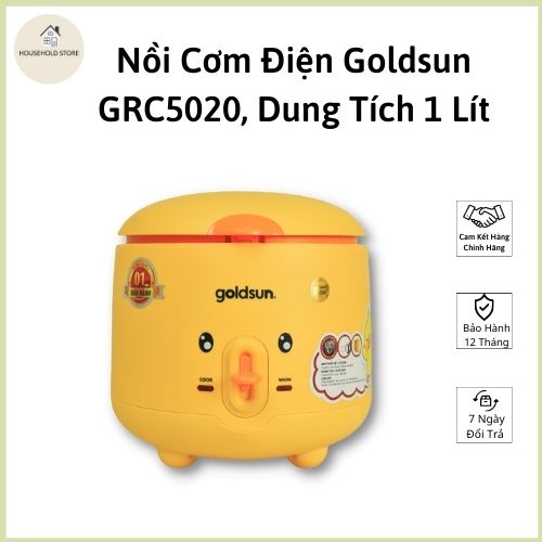 Nồi cơm điện goldsun grc5020 dung tích 1l, bảo hành 12 tháng