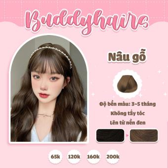 Thuốc nhuộm tóc màu Nâu gỗ không cần dùng Thuốc tẩy tóc / Nâng tone của Buddyhairs,Buddy.hairs, Buddyhair