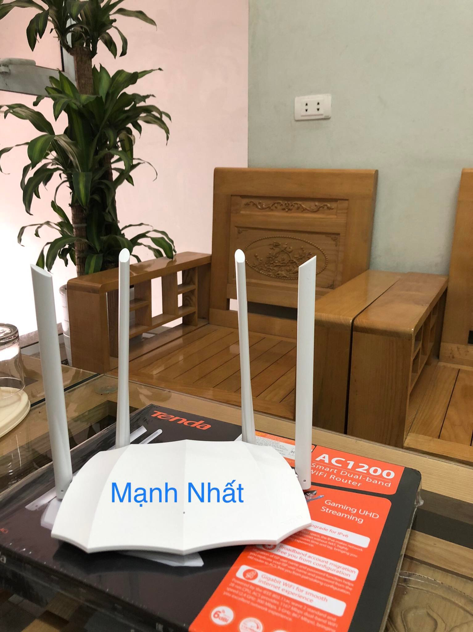 Bộ phát wifi tenda ac5 chuẩn ac1200 - v3 trắng - 4 ăngten