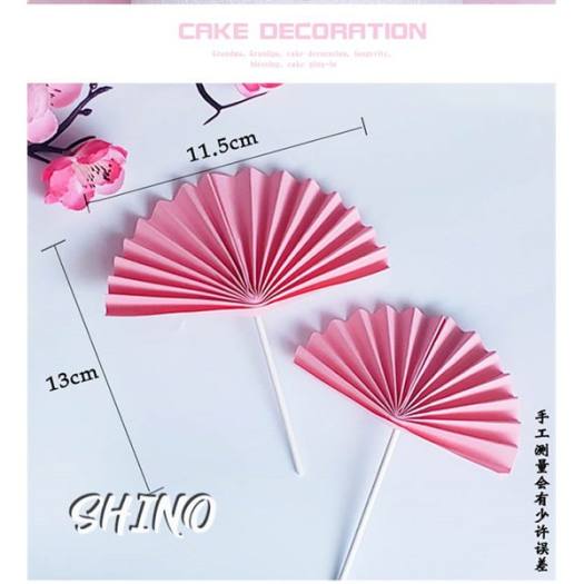 Topper/ Que cắm hình quạt giấy