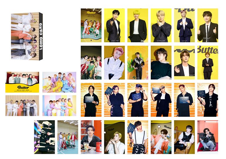 Lomo bts mv butter 1 hộp 30 tấm
