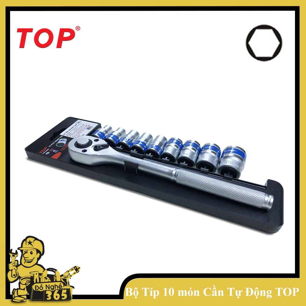 BÔ TUÝP 10 CHI TIẾT 1/2"  (Cần tự động vuông nhanh) TOP  , BỘ TÍP CẦN TỰ ĐỘNG 10 MÓN, ĐẦU TIP 1/2" TỪ 8MM-24MM