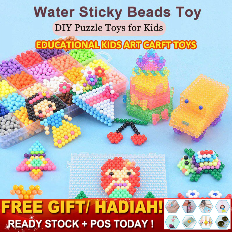 500PCS/Bag 24 Colors Water Spray Magic Beads Perler Aqua Beads