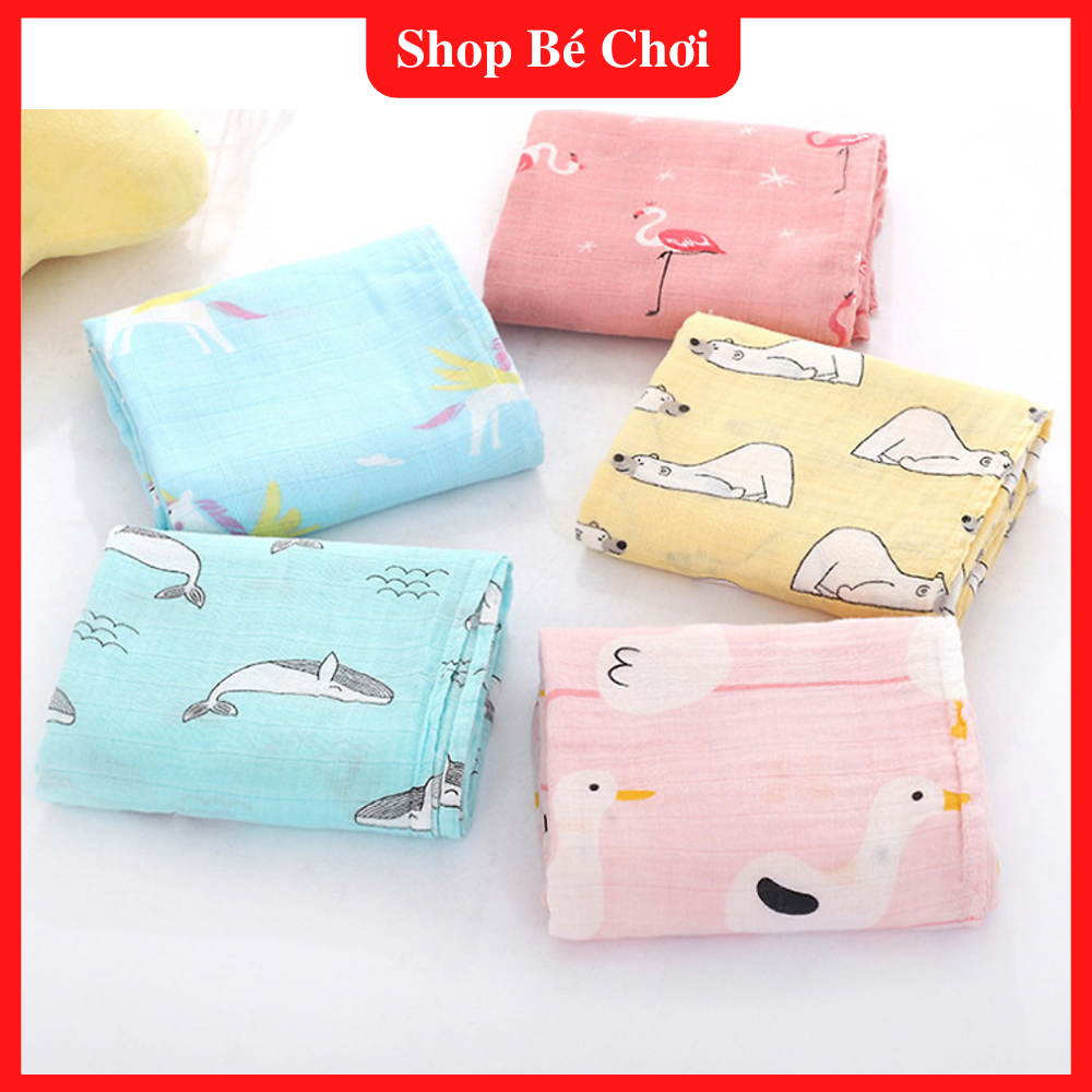 Khăn Tắm Em Bé, Khăn Aden Sợi Tre Mềm Mát - Màu Bé Gái