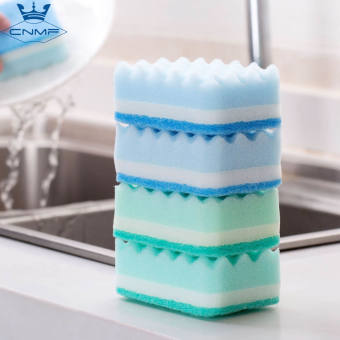 CNMF 4 Cái/bộ Phòng Tắm Nhà Bếp Stong Làm Sạch Cọ Rửa Pad Mật Độ Cao Làm Sạch Miếng Bọt Biển Vải Rửa Chén Miếng Bọt Biển