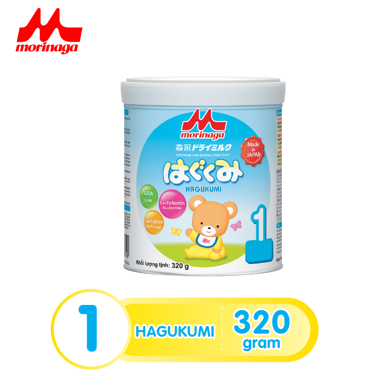 Sữa morinaga hagukumi số 1 nhật bản 320g tăng sức đề kháng, dha, ca 0-6 tháng chính hãng