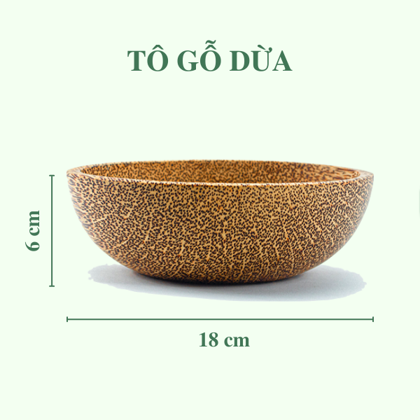 Tô gỗ dừa- Bát gỗ dừa- Coconut Wooden Bowl- Tô gỗ đựng đồ ăn cao cấp!!