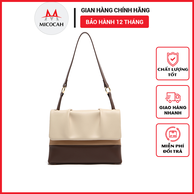 Túi kẹp nách nữ đeo vai đeo chéo chính hãng micocah dáng công sở thời trang thối màu vintage da cao cấp cực đẹp mc121 - micocah