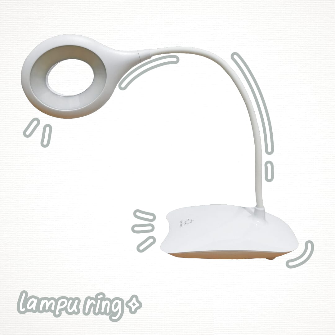 Lampu Meja Belajar LED USB Battery Baterai Sentuh Portable 3 Mode Cahaya Murah Grosir