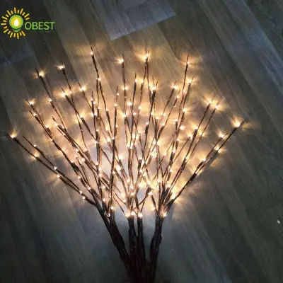 Oobest 30 Inches LED Willow Branch Lamp Warm LED Willow Branch Lamp Floral Lights 20 Bulbs Christmas Home Christmas Party Garden Decor (1)