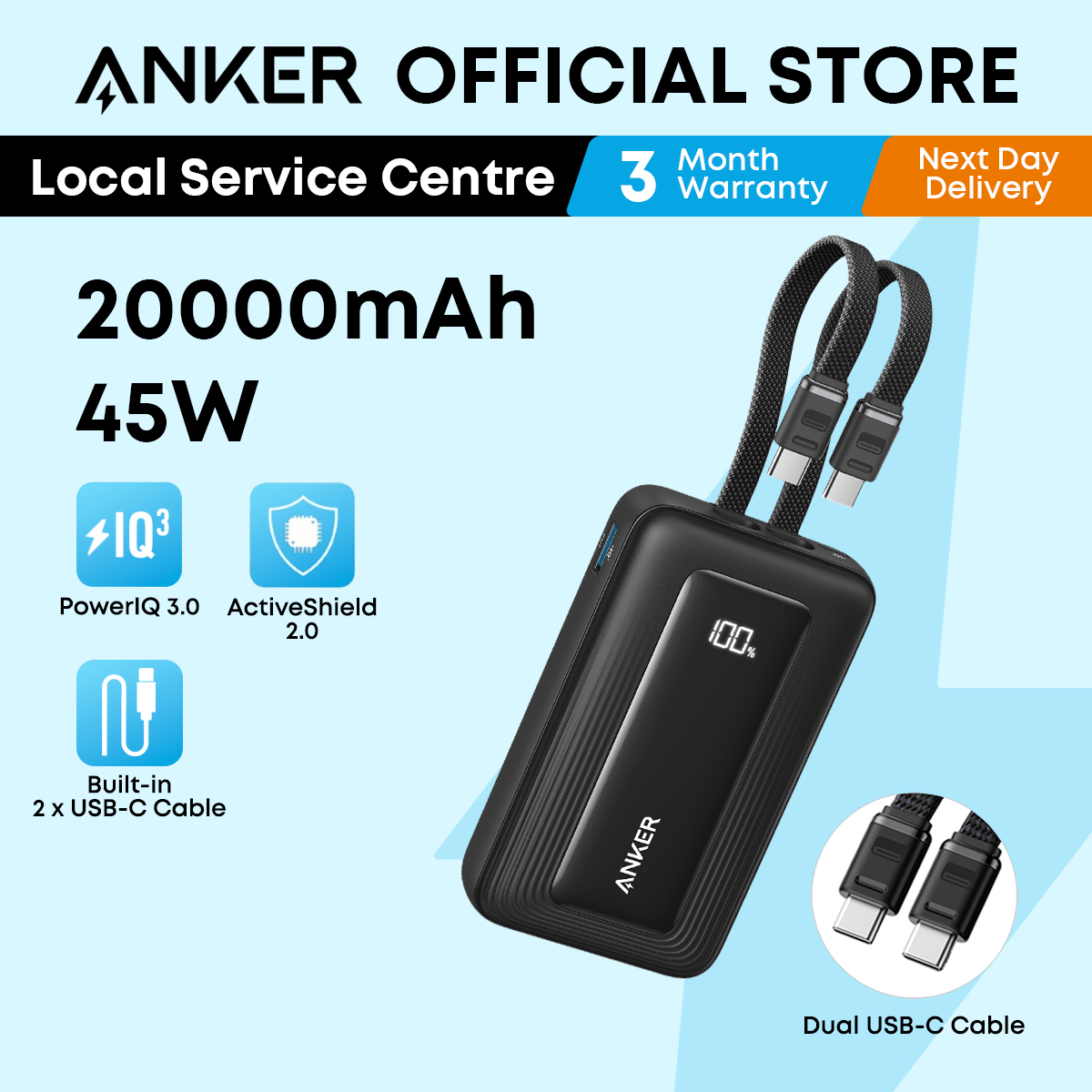 Anker Power Bank 165W - 25000Mah Portable Charger For Multi-Device