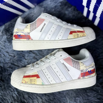 Giày Adidas Originals Superstar Cream Thổ Cẩm Cổ Thấp FULL BILL + BOX + QUÀ TẶNG