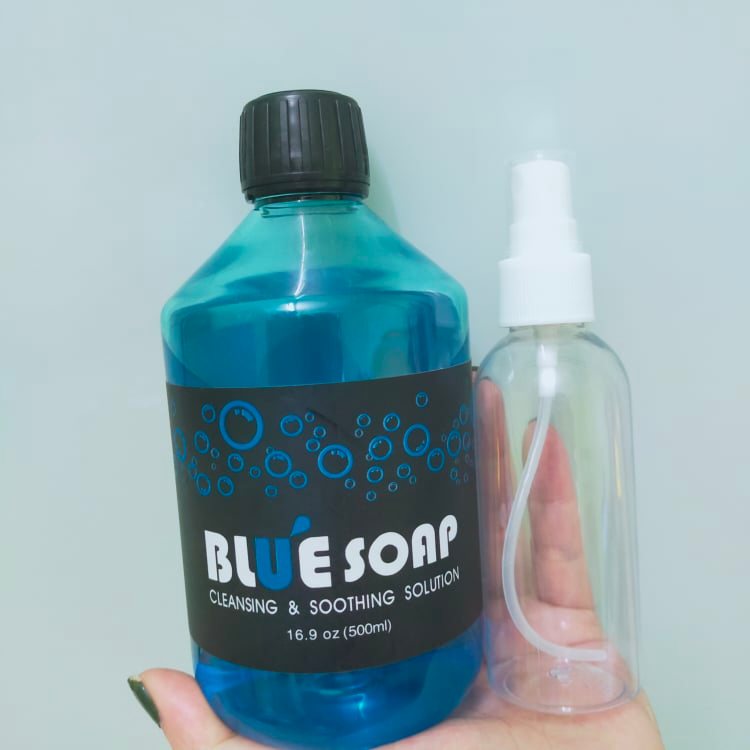 Dung dịch vệ sinh phun xăm blue soap chai 500ml