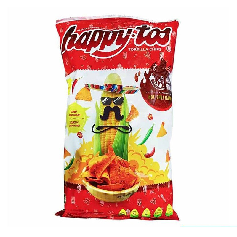 Snack bắp ăn liền happy tos bắp vị cay ngọt gói 140g - nhập khẩu indonesia