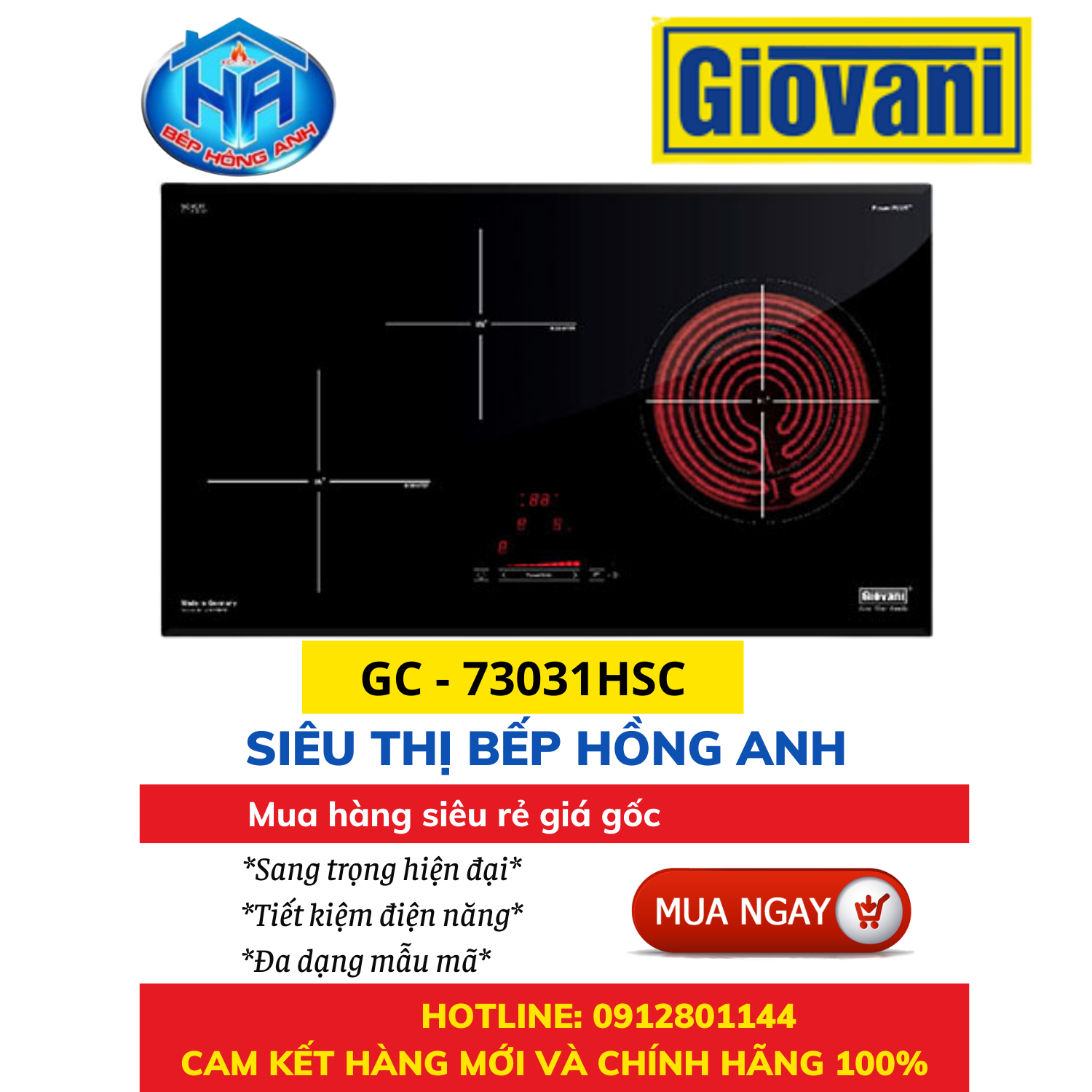 Bếp Từ Giovani GC - 73031HSC - Nhập Khẩu Tại Đức -Hàng Chính Hãng