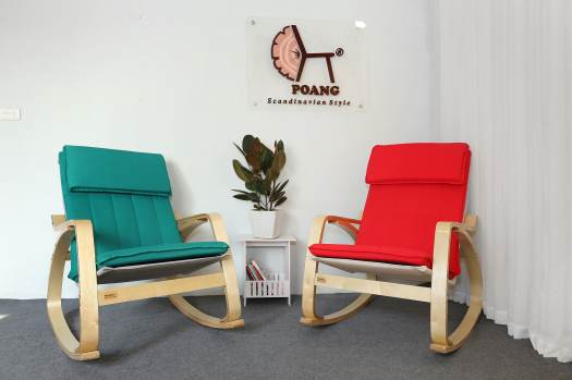 Ghế Poang - ghế thư giãn bập bênh đệm lưới textilen