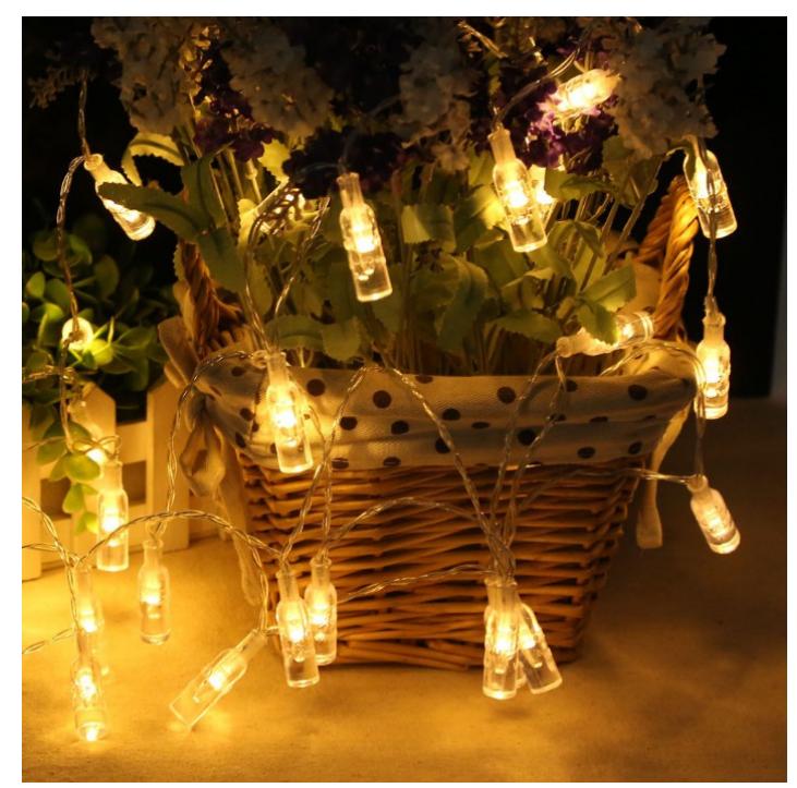 Đèn Led bình chai thủy tinh nhỏ xinh 2.2M 20 bóng