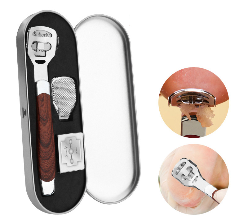 Dụng cụ chà gót chân tẩy da chết kèm 20 lưỡi dao cạo | dao cạo gót chân – bào gót chân - dumi shop