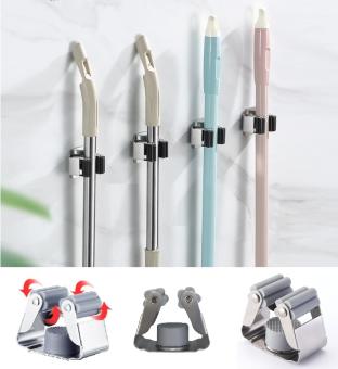 Giá Inox Treo Cây Lau Nhà Gắn Tường, Khô Ráo - Gọn Gàng - Ngăn Nắp, Gắn Keo Siêu Chắc Không Khoan Đục. Phụ Kiện Home 4031