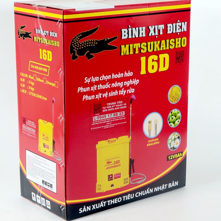 Bình xịt điện 16 lít Mitsukaisho bơm tự ngắt
