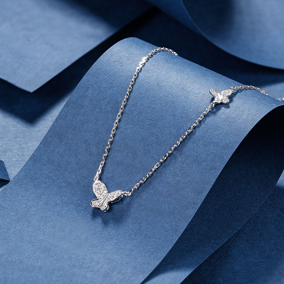 Rio Diamonds Terish Diamond Necklace 18K White Gold · v7