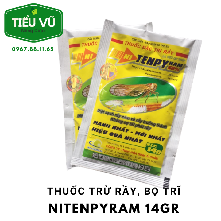[ram vàng Á Châu] 10 gói Thuốc trừ Rầy, Bọ Trĩ Chet Ray 14gr
