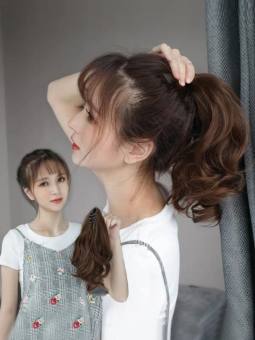 tóc giả nữ ngoặm xoăn ngắn, tóc giả baby, tóc giả kẹp, tóc ngoặm xoăn baby