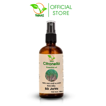 Tinh dầu Sả Java nguyên chất chai 100ml nắp xịt TAMAS, tinh dầu thơm phòng, sát khuẩn,thư giãn, làm sạch bề mặt, xua đuổi muỗi và côn trùng.