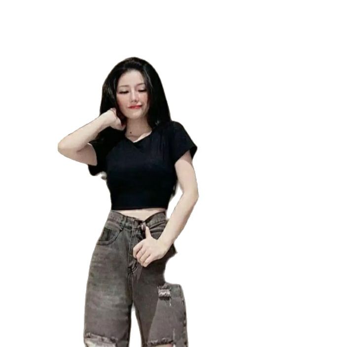 Áo thun croptop đan dây sau lưng, form dưới 48kg HOT#32