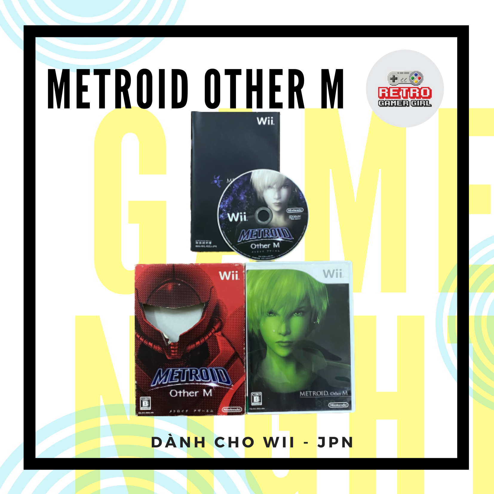 Đĩa game Metroid Other M Wii hệ JPN