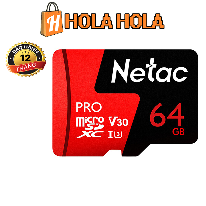 Thẻ nhớ Netac 64Gb Class 10 chuyên camera điện thoại dung lượng thật GIAO MẪU NGẪU NHIÊN