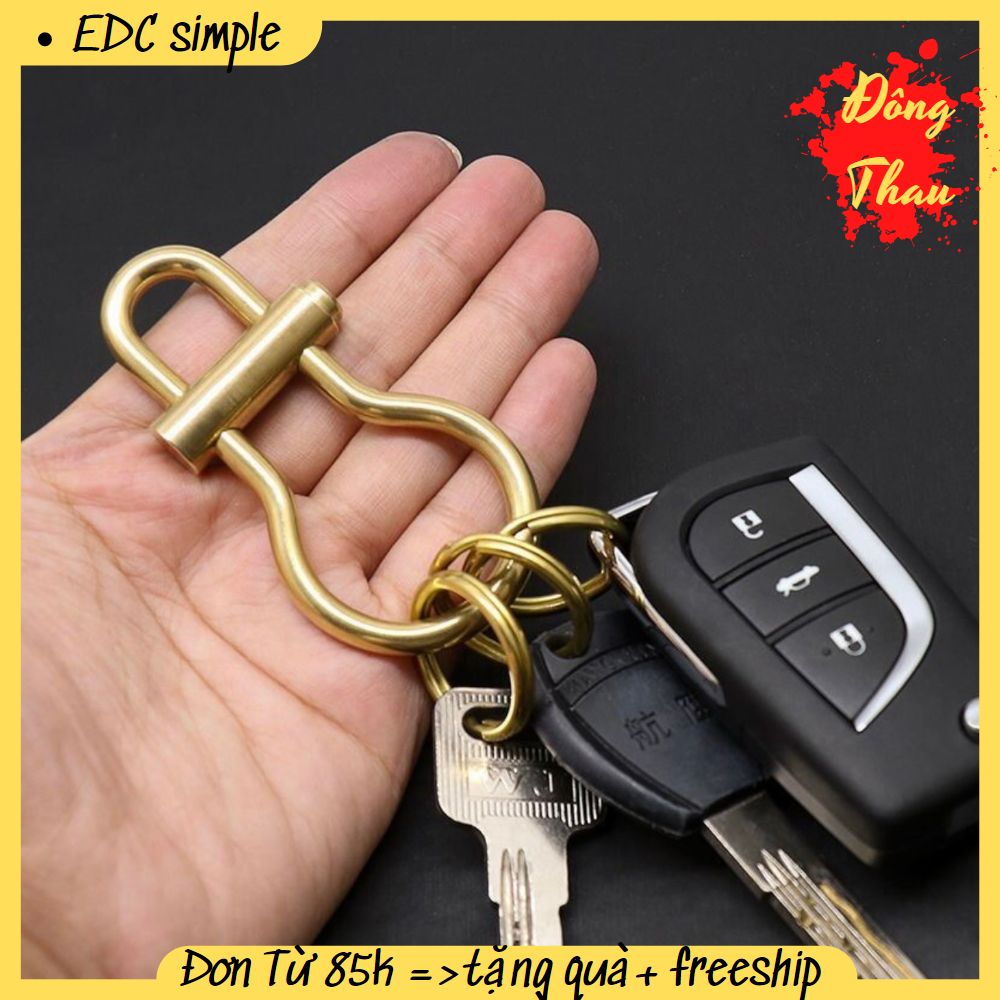 Móc khóa đồng thau cao cấp , móc khóa handmade , móc khóa đồng độc lạ