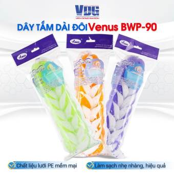 Bông tắm cao cấp dây đôi Venus BWP-90 ( bông tắm kỳ ghét) - Tạo bọt nhiều, tấy da chết, thẩm thấu sữa tắm nhiều,massge thư giãn - Giao màu ngẫu nhiên - Vien Dong Sai gon