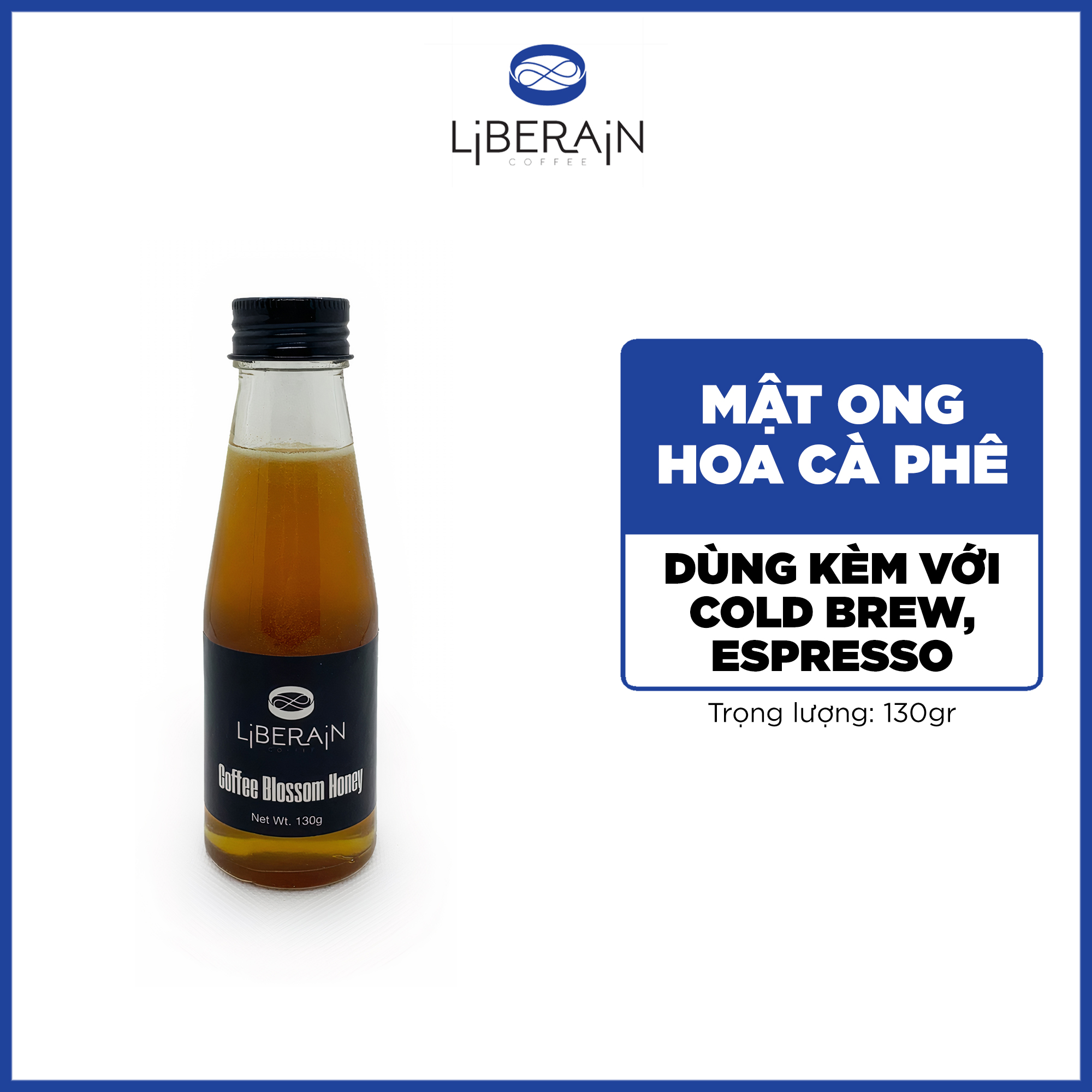 Mật ong nguyên chất hoa cà phê Liberain Coffee - Dùng để pha với cà phê cold brew, cà phê nguyên chất