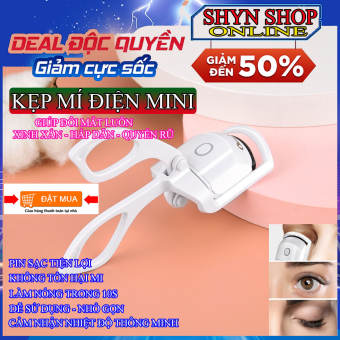 Dụng Cụ Uốn Mi Bằng Điện, Kẹp bấm mi điện Làm Nóng Lông Mi Kéo Dài, Dụng Cụ Trang Điểm Uốn Mi Kiểm Soát Nhiệt Độ Có Thể Sạc Lại, Kẹp bấm mi tạo hiệu ứng mi cong có nẹp silicon cho mi cong tự nhiên và chống gãy mi