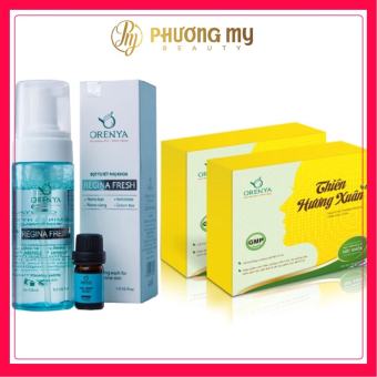 Bọt tuyết phụ khoa, cốm collagen, nước hoa vùng kín chăm sóc phụ nữ Orenya – PhuongMy Beauty