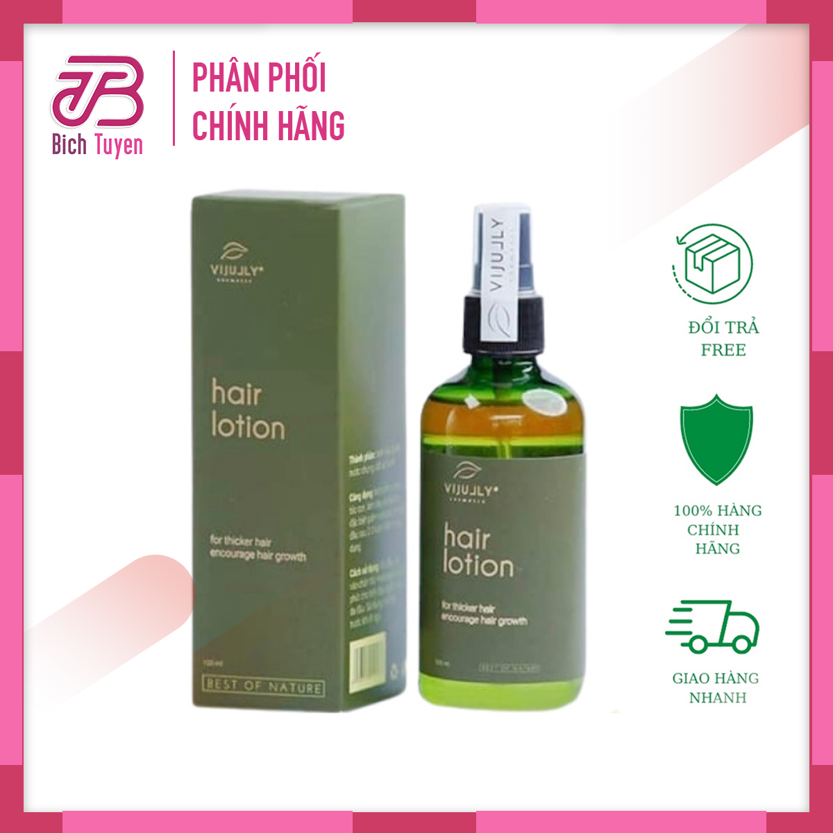 Xịt Bưởi VIJULLY Ngăn Rụng Tóc Kích Mọc Tóc Tinh Dầu Bưởi Vijully Mẫu Mới Xịt tinh dầu bưởi Vijully kích mọc tóc giảm rụng tóc Chai 150ml