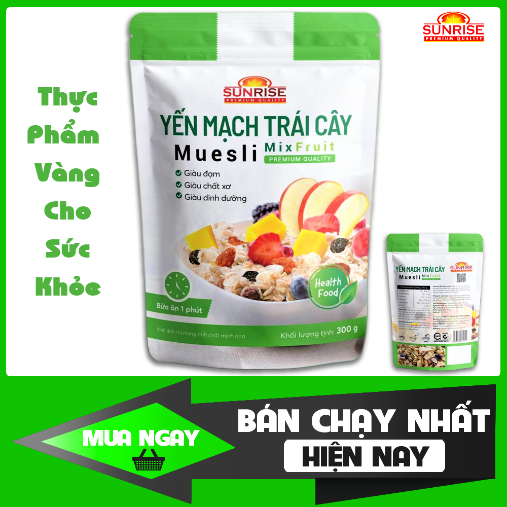Ngũ cốc Muesli ăn kiêng giảm cân Muesli Mix Fruits Sunrise 300g