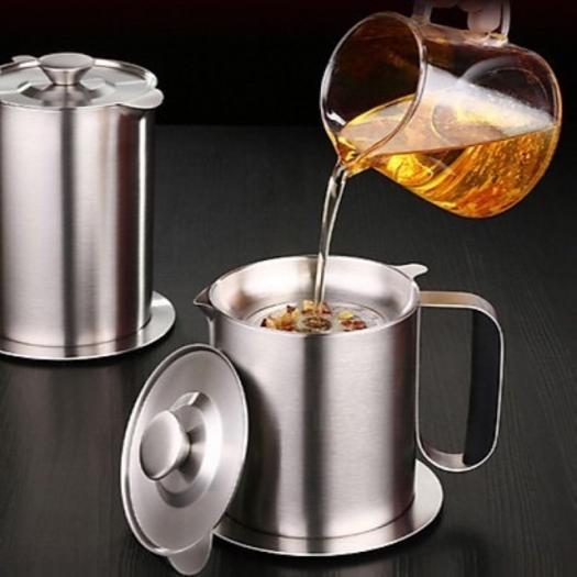 Ca Lọc Dầu Inox 304 Không Thấm Lọc Dầu Cực Trong ,Không Để Lại Cặn,Nguyên Chất Dầu Không Đen