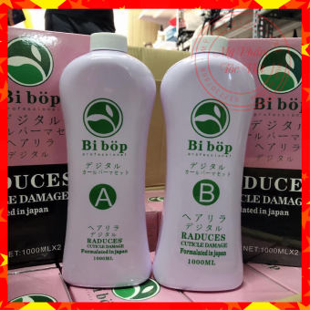 Cặp thuốc uốn nóng BIBOP mới dung tích 1000ml x2 tóc siêu bóng, sóng siêu căng