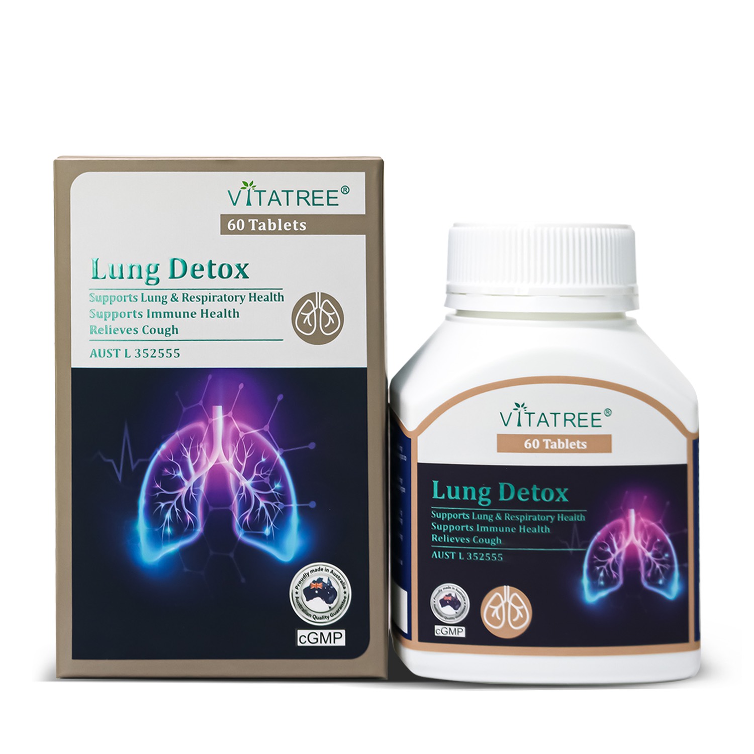 Viên uống thải độc bổ phổi Lung Detox Vitatree Hộp 60v