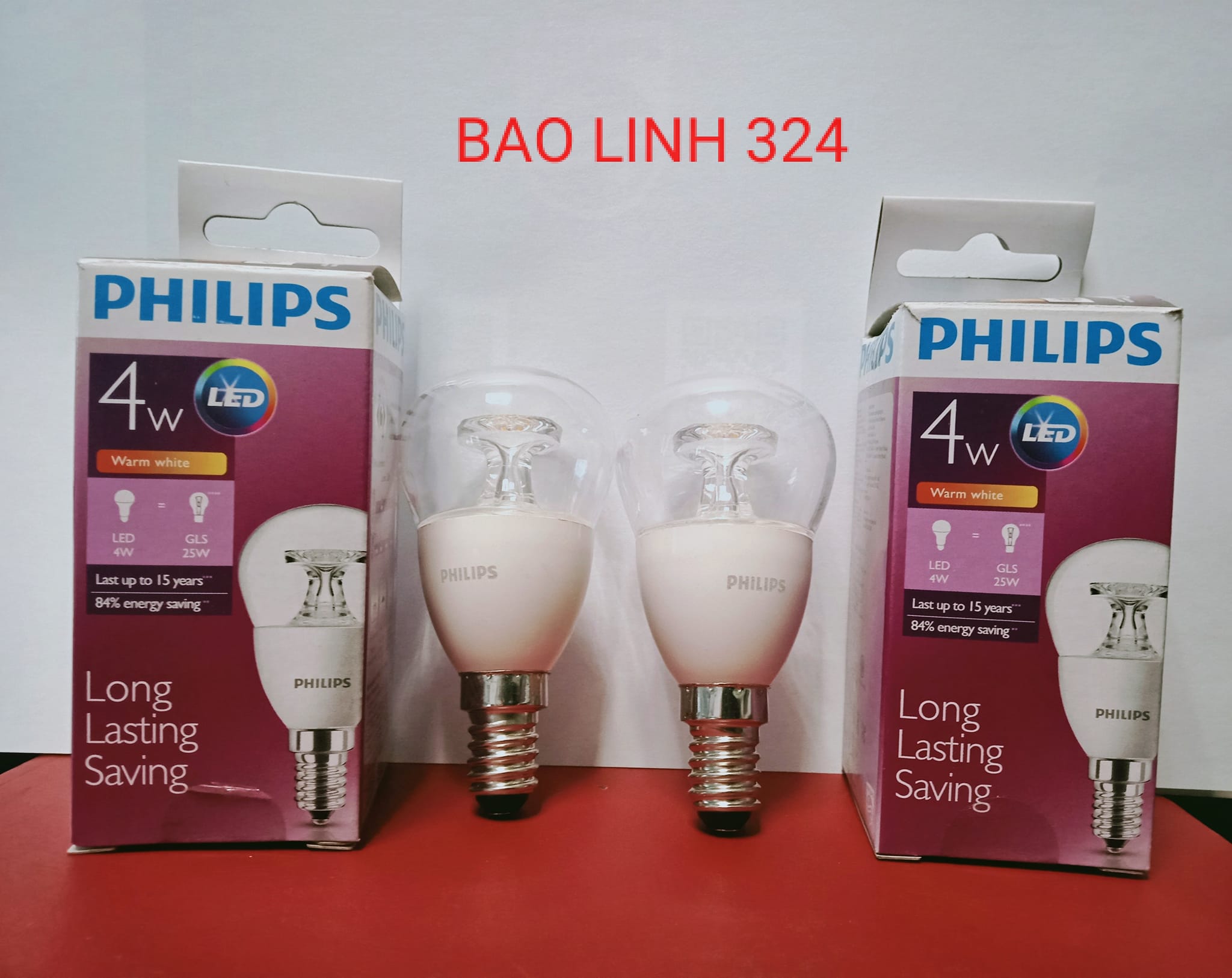Bóng đèn philips led 4w 2700k e14 p45 - ánh sáng vàng - hàng chính hãng