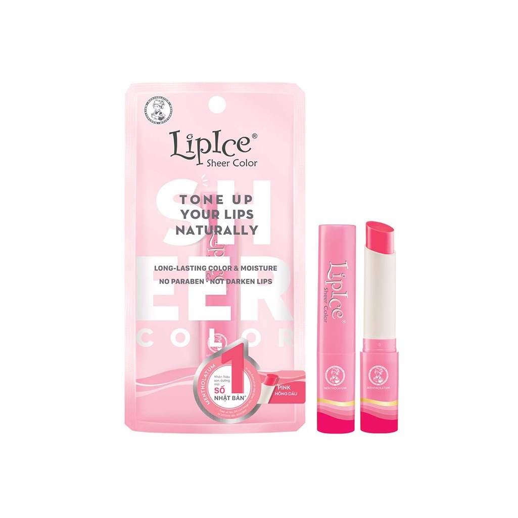 Son dưỡng môi lipice sheer color pink - hồng dâu 2,4gr