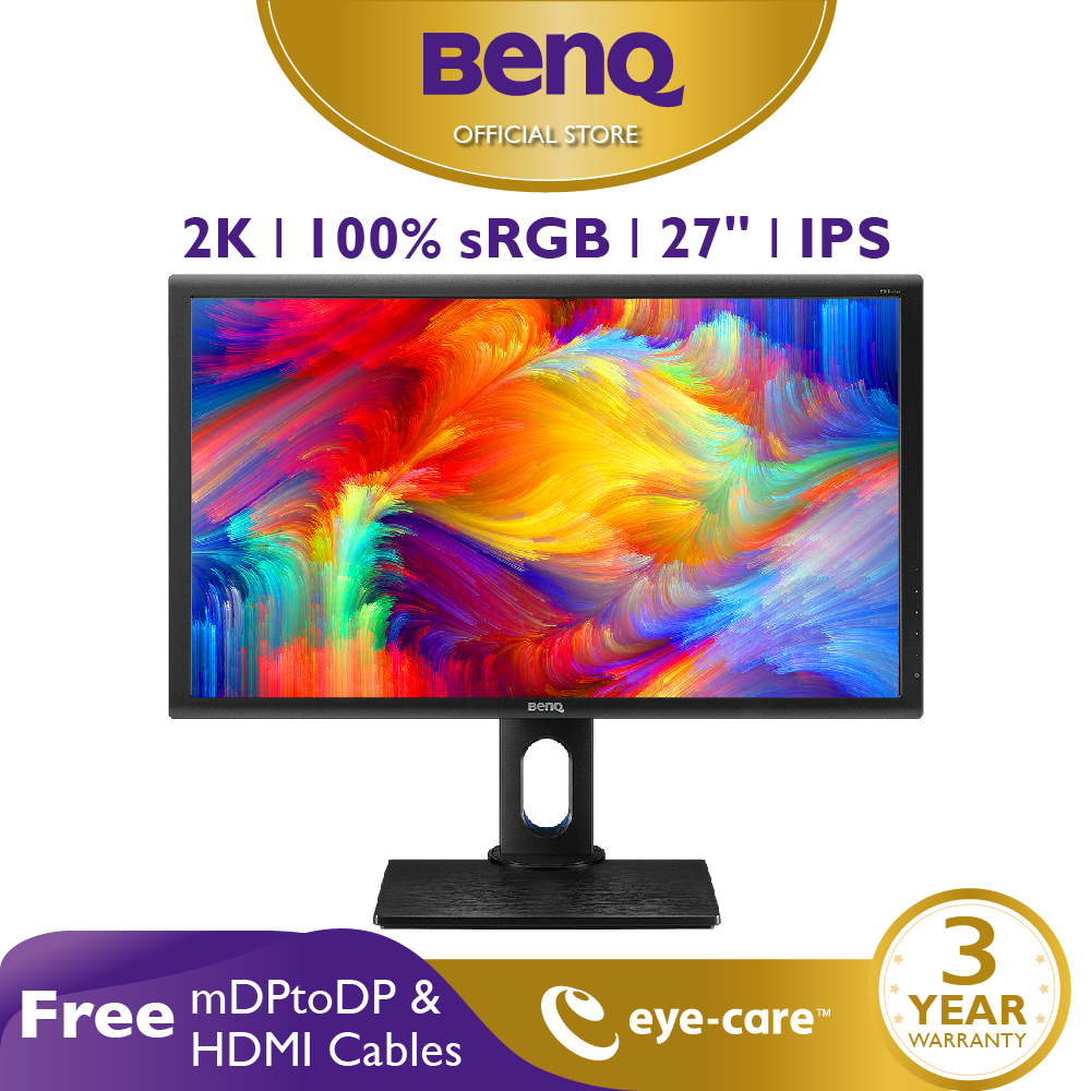 Màn hình đồ họa benq pd2700q 27inch 2k qhd ips 100% rec.709 srgb tích hợp công nghệ bảo vệ mắt chuyên thiết kế đồ họa xử lý hình ảnh cho designer
