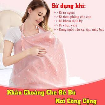 Khăn choàng cho bé bú tiện ích khi đi ra ngoài/khăn che con bú nơi công cộng loại 2 lớp cotton cao cấp.