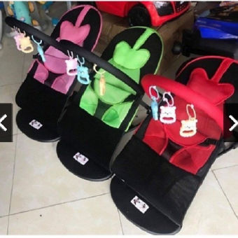 Ghế rung cho bé đa năng bập bênh - loại tự rung có đồ chơi (CHÂN CONG)