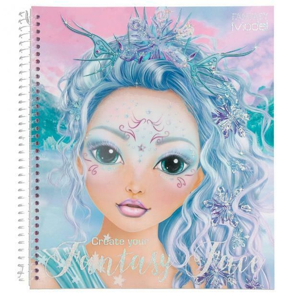 Vở thiết kế Create Your Fantasy Face Colouring Book Topmodel