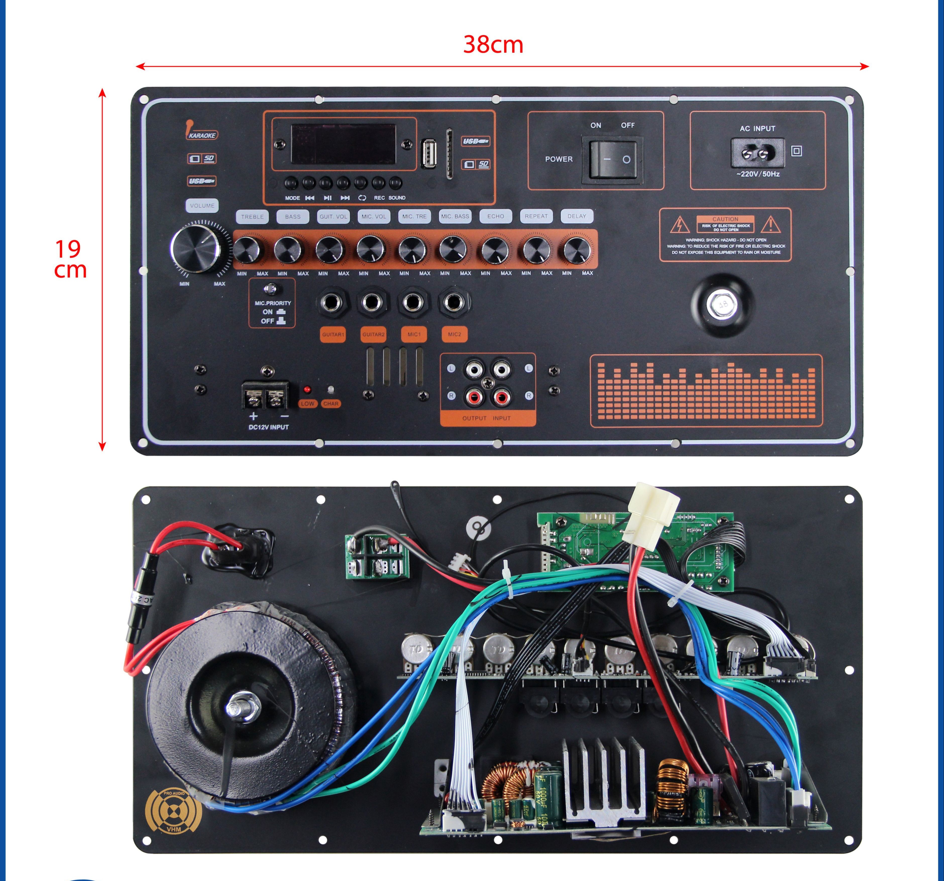 Board Mạch Ráp Loa Kéo 18x38 - Công Suât Lớn Cho  bass 4 hoặc 5 tấc từ 190