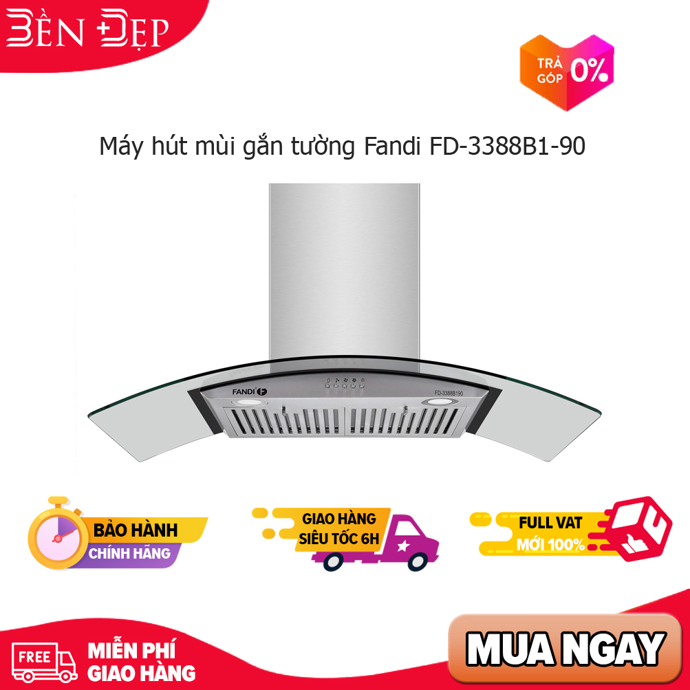 Máy hút mùi gắn tường fandi fd-3388b1-90