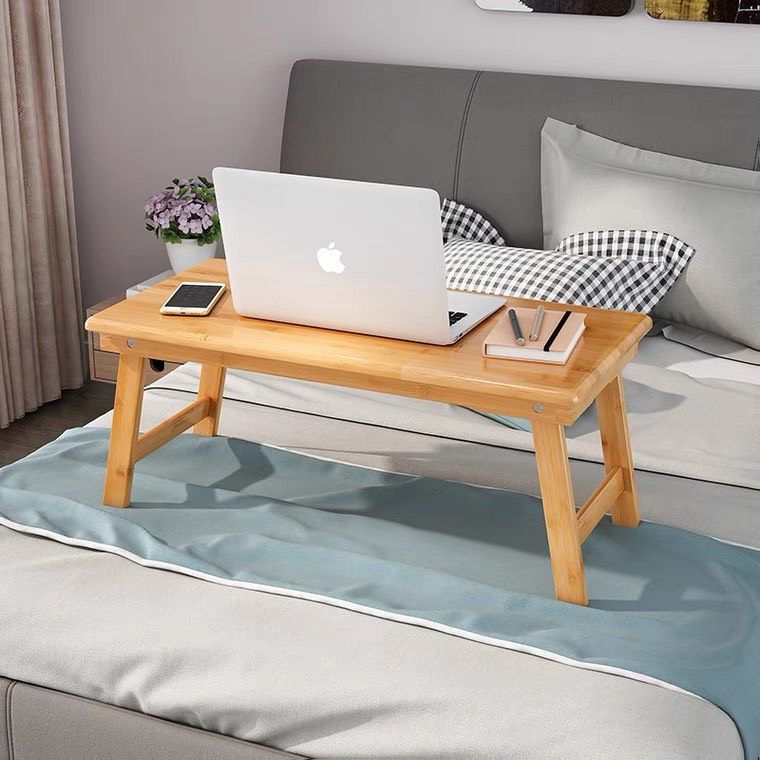 Bàn Học Sinh Gấp Gọn đa năng chân xếp gỗ thông tự nhiên kích thước 40x60cm
